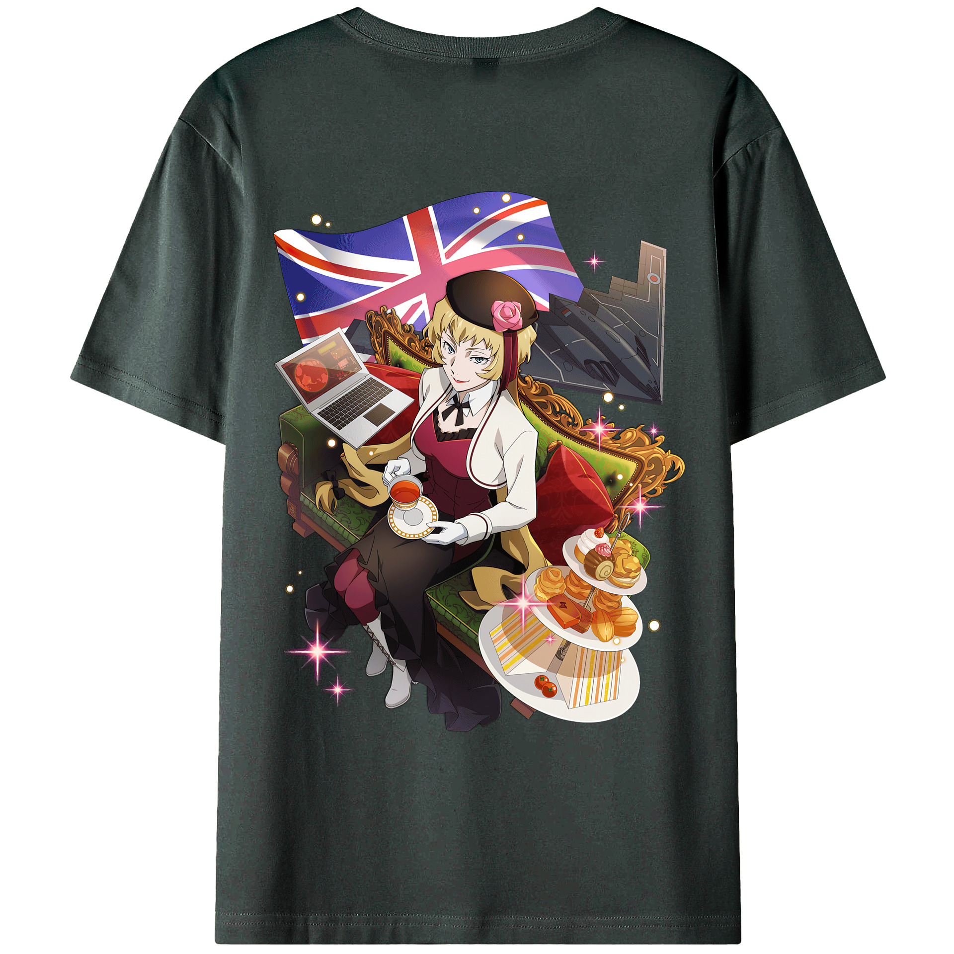 （画像用） 文豪ストレイドッグス Bungo Stray Dogs 綿100％ メンズ半袖Tシャツ（バックプリント） 通気性
